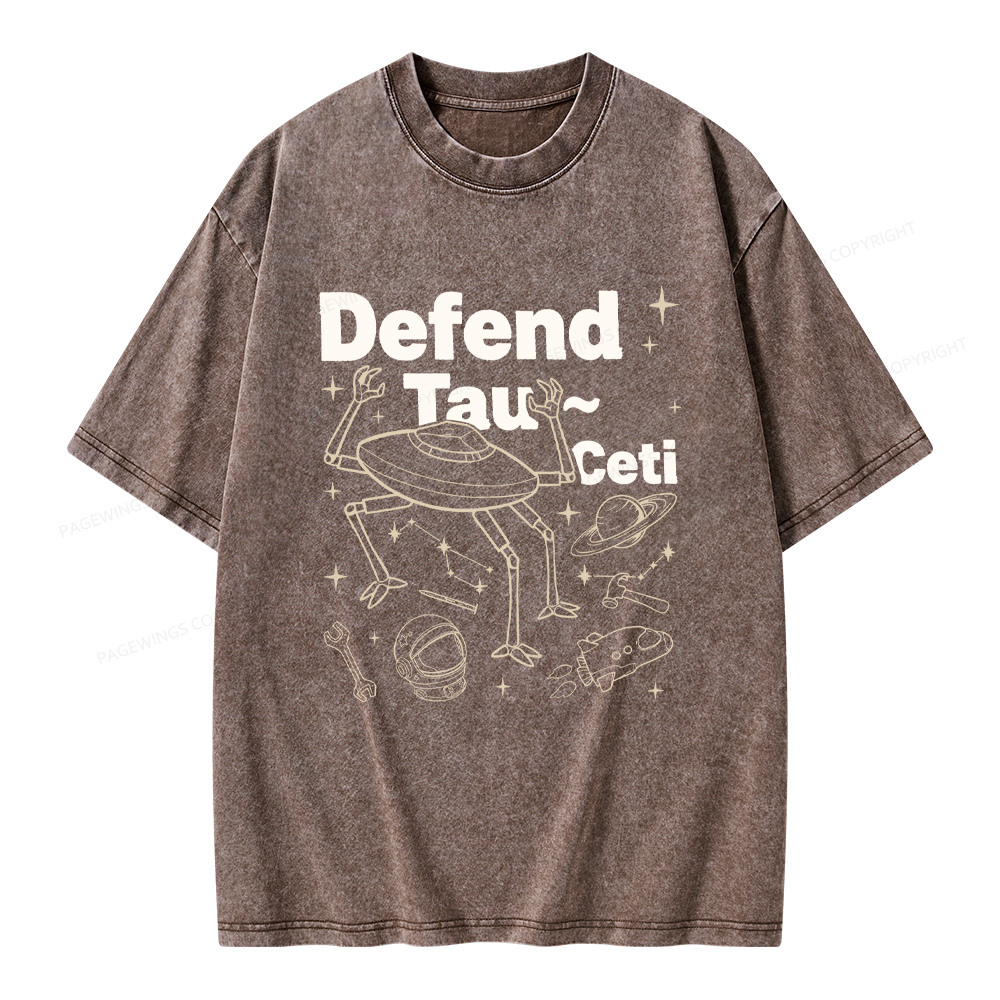 Pagewings Defend Tau Ceti Unisex Washed T-shirt