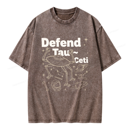 Pagewings Defend Tau Ceti Unisex Washed T-shirt