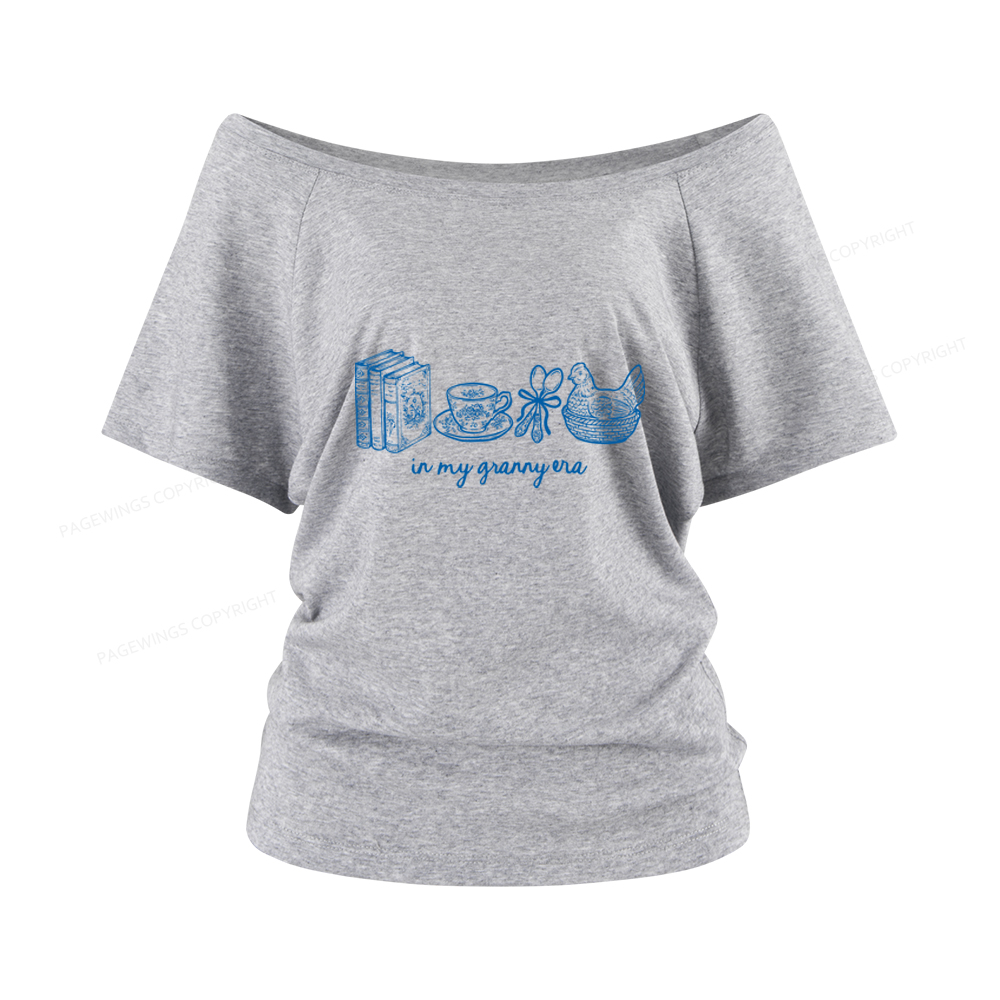 Pagewings In My Granny Era Women Off Shoulder T-shirts