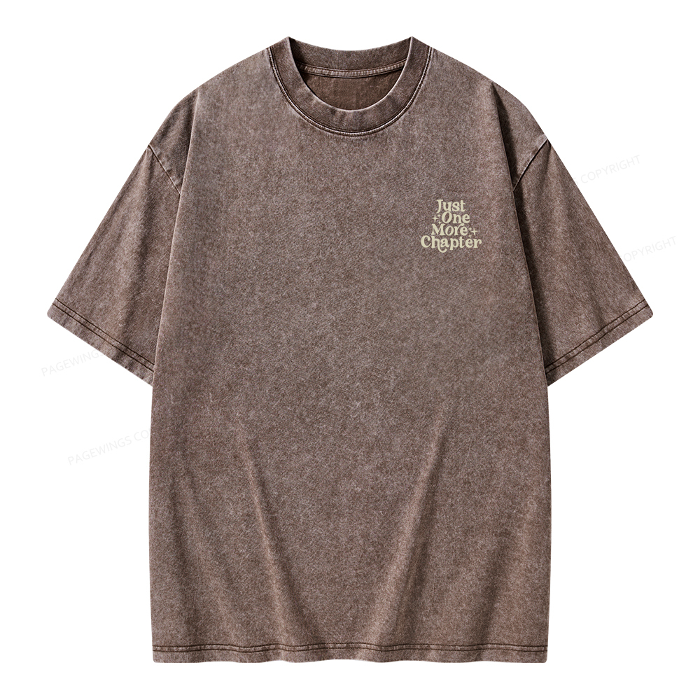 Pagewings Just One More Chapter Unisex Washed T-shirt