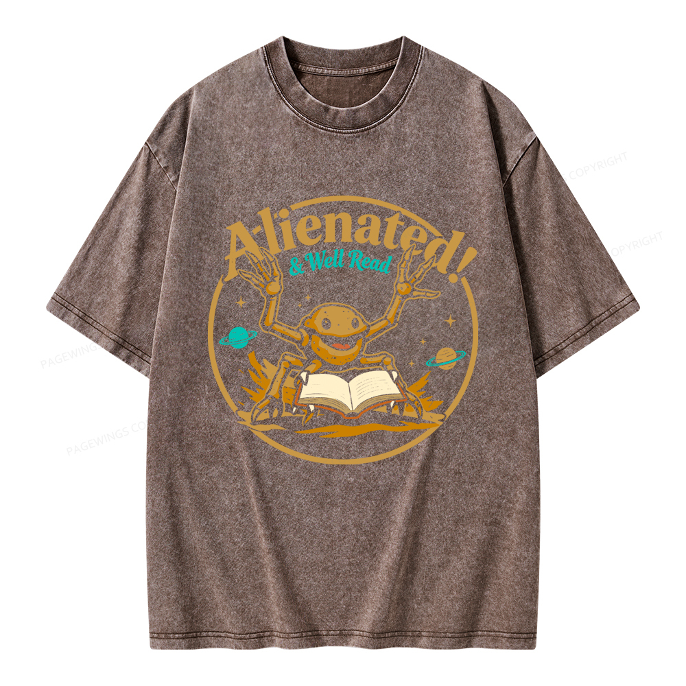 Pagewings Alienated Well Read Unisex Washed T-shirt