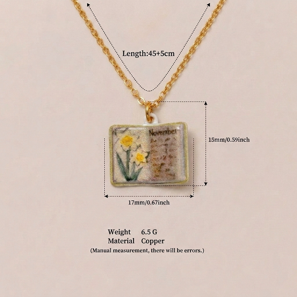 Pagewings Birth Flower Necklace