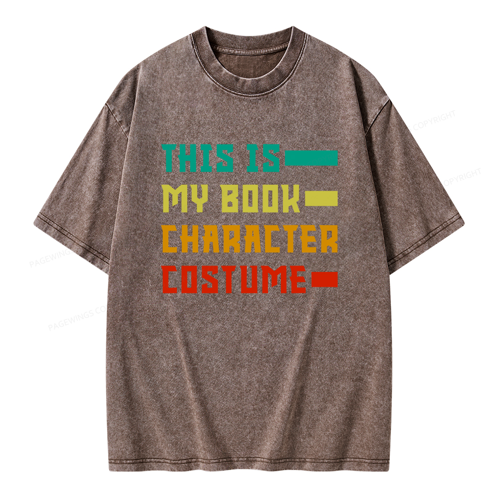 Pagewings This Is My Book Character Costume Unisex Washed T-shirt