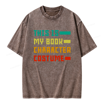 Pagewings This Is My Book Character Costume Unisex Washed T-shirt
