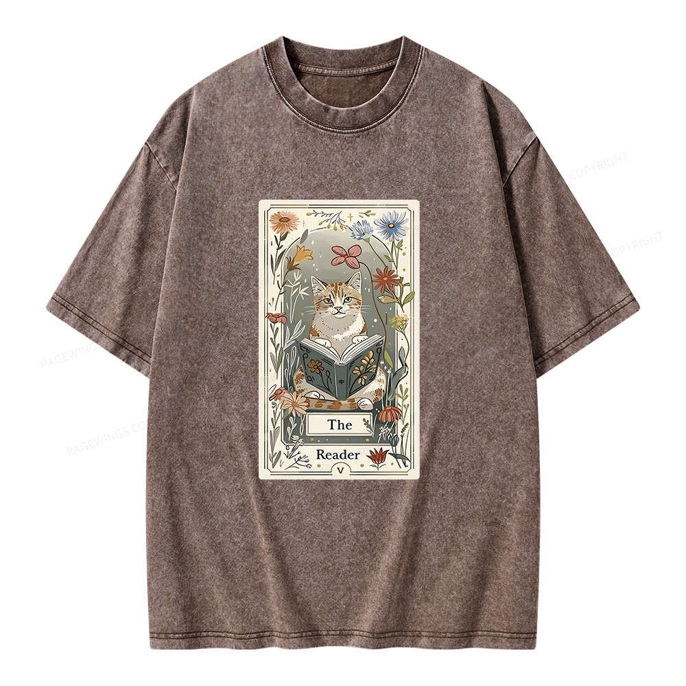 Pagewings The Reader Unisex Washed T-shirt