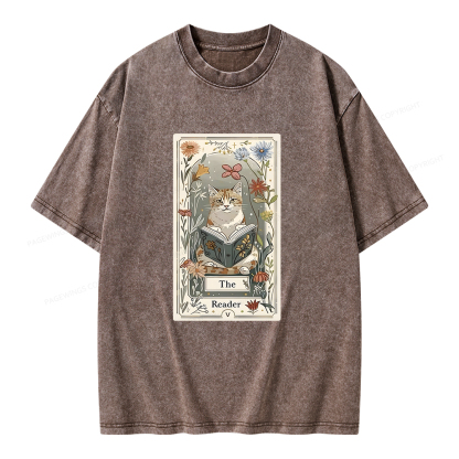 Pagewings The Reader Unisex Washed T-shirt