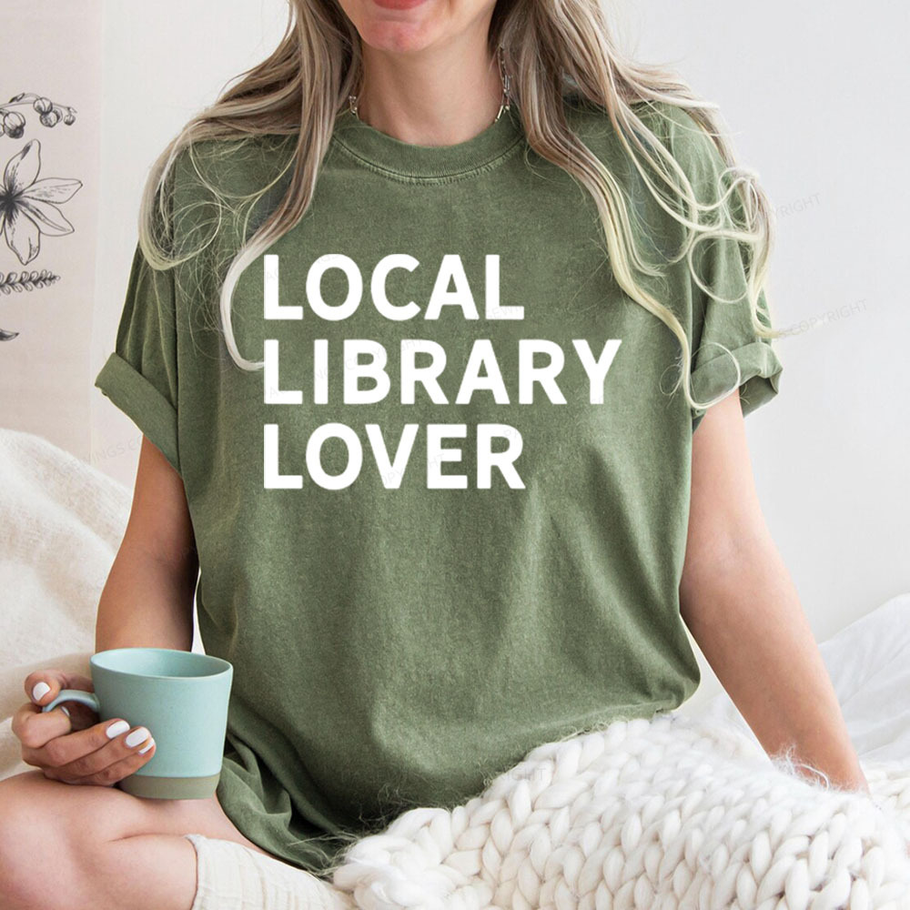 Pagewings Support Your Local Library Sweatshirt Unisex Washed T-shirt