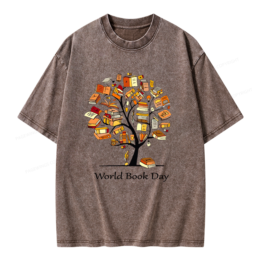 Pagewings World Book Day Unisex Washed T-shirt
