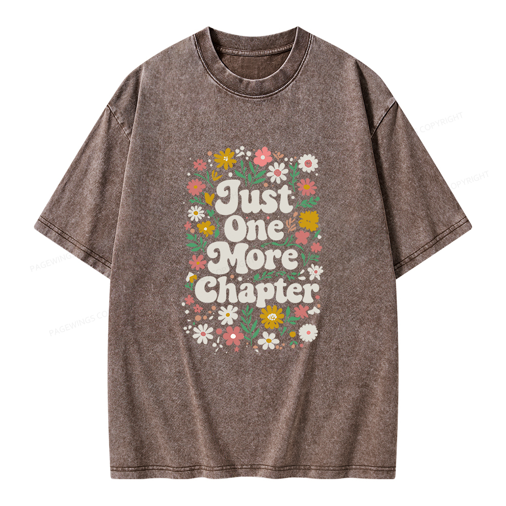 Pagewings Just One More Chapter Unisex Washed T-shirt