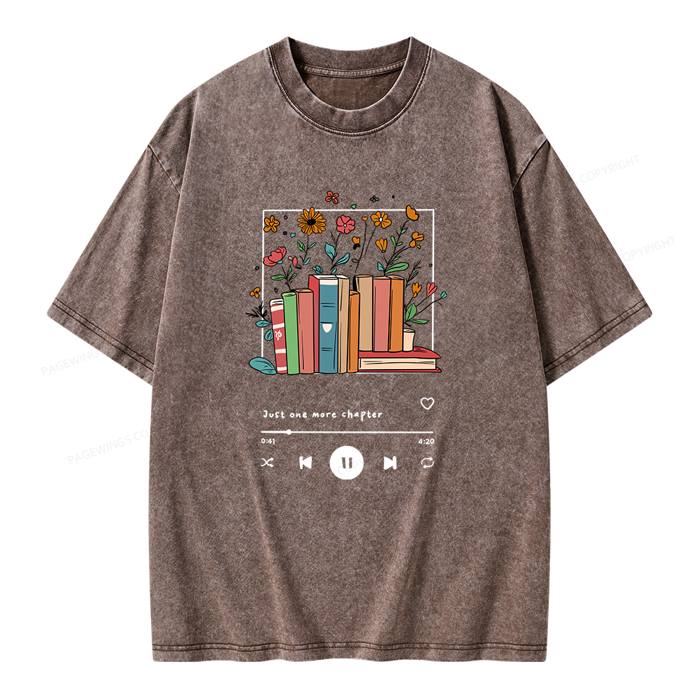 Pagewings Just One More Chapter Unisex Washed T-shirt