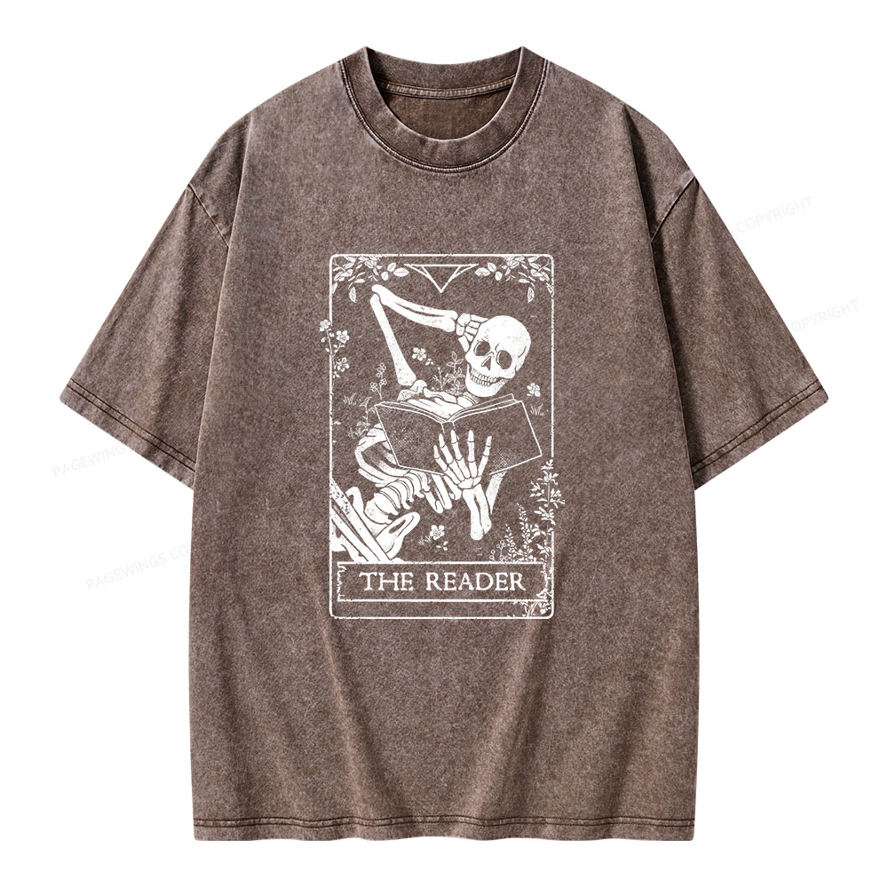 Pagewings The Reader Unisex Washed T-shirt