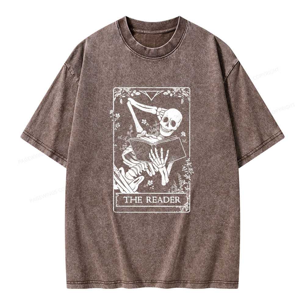Pagewings The Reader Unisex Washed T-shirt