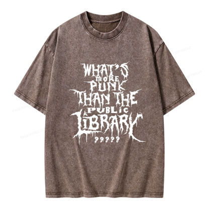 Pagewings What's More Punk Than The Public Library Unisex Washed T-shirt