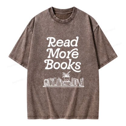Pagewings Read More Books Unisex Washed T-shirt