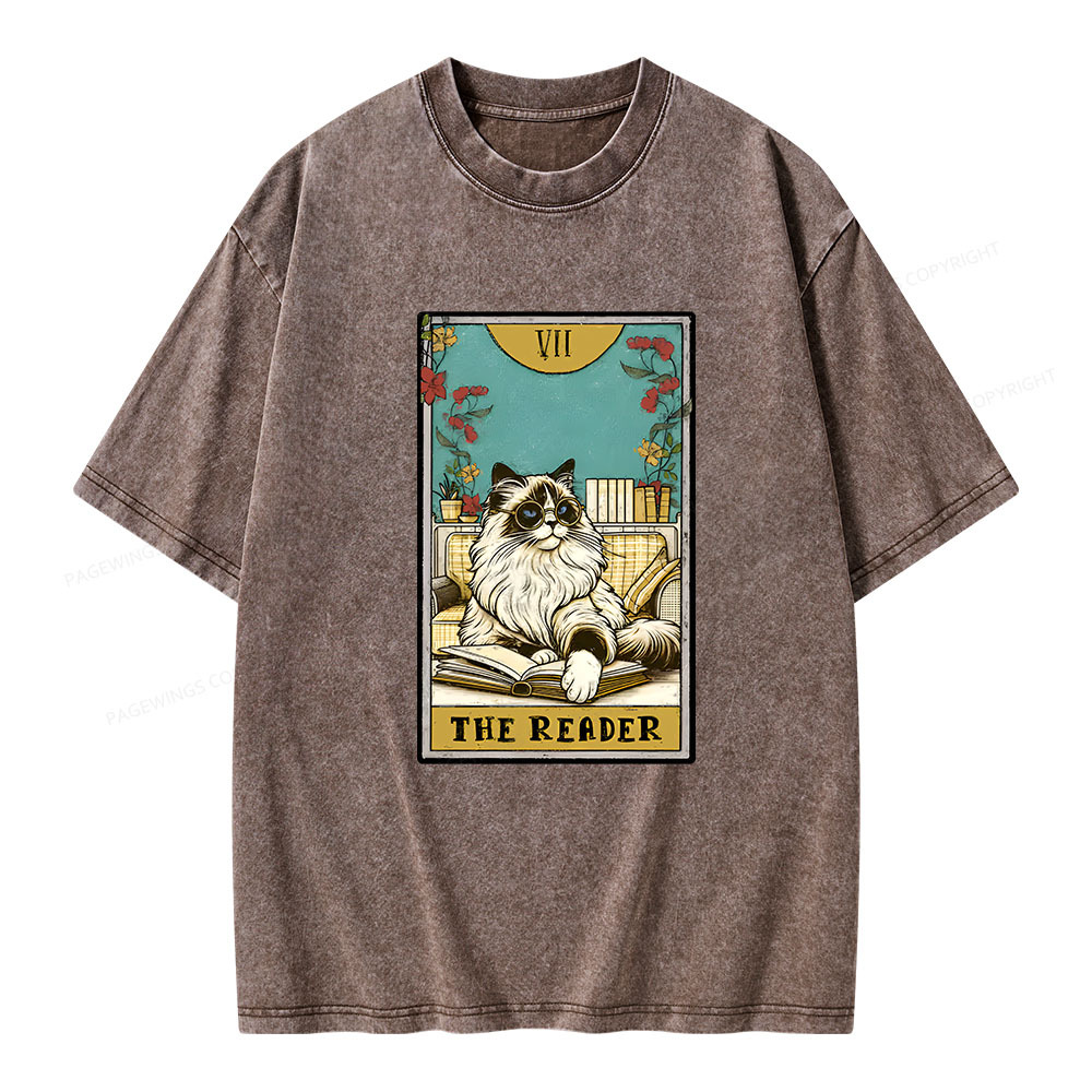 Pagewings The reader Unisex Washed T-shirt