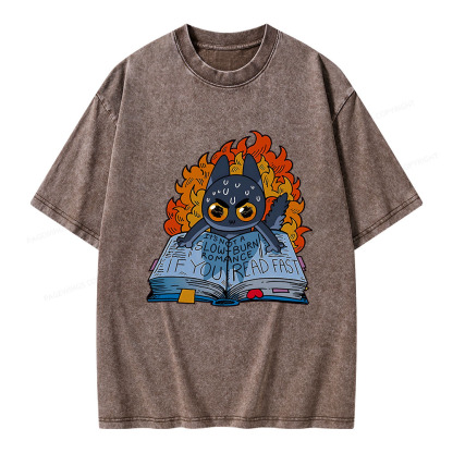 Pagewings If You Read Fast Unisex Washed T-shirt