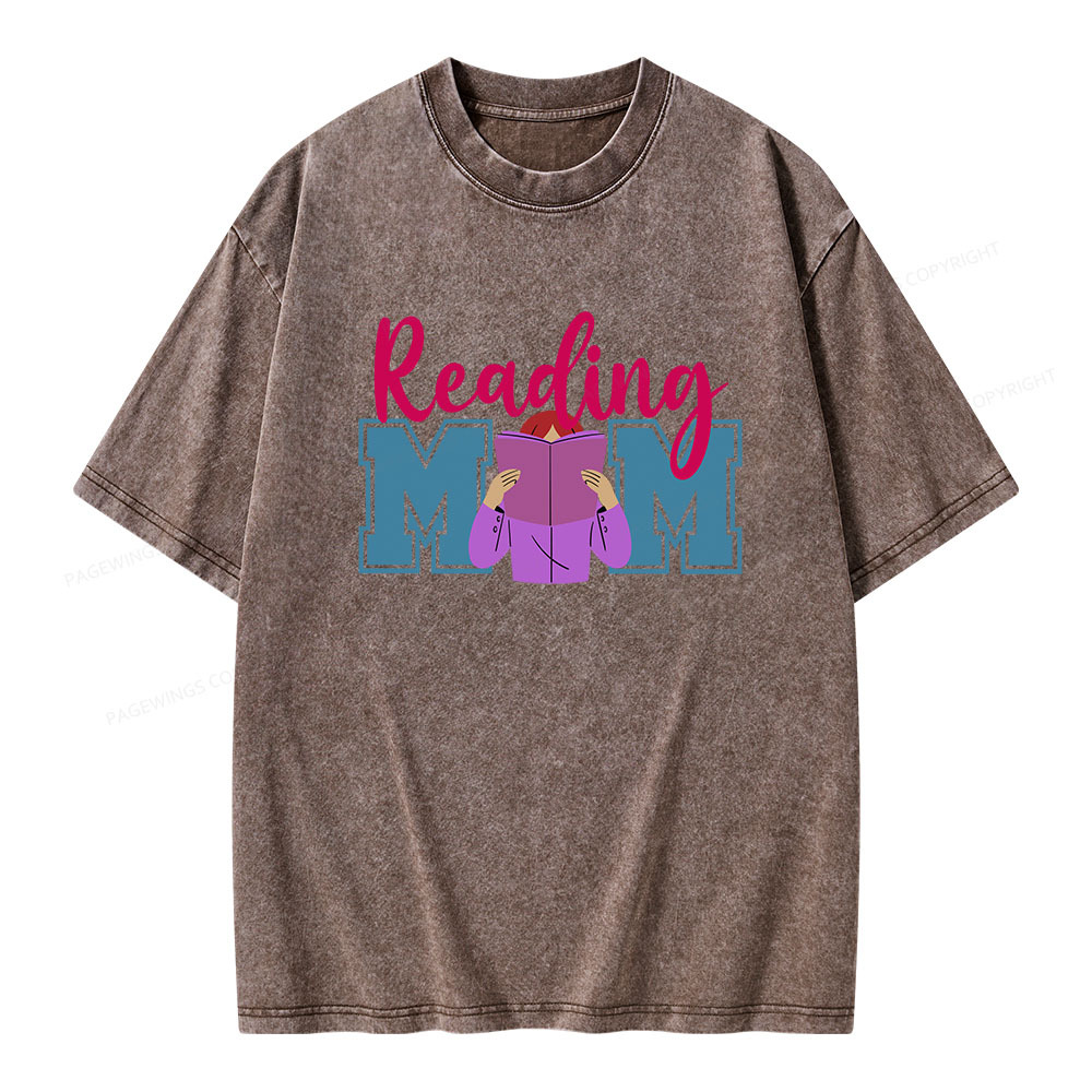 Pagewings Reading Mom Unisex Washed T-shirt