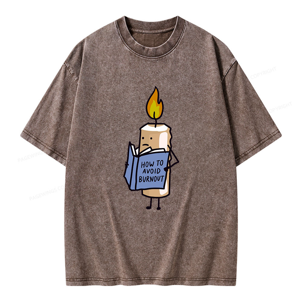 Pagewings How To Avoid Burnout Unisex Washed T-shirt