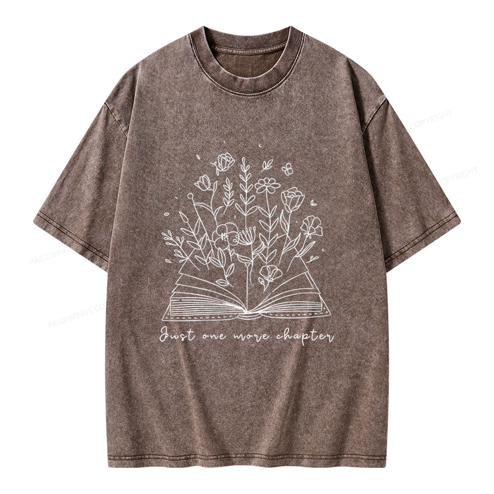 Pagewings Just One More Chapter Unisex Washed T-shirt