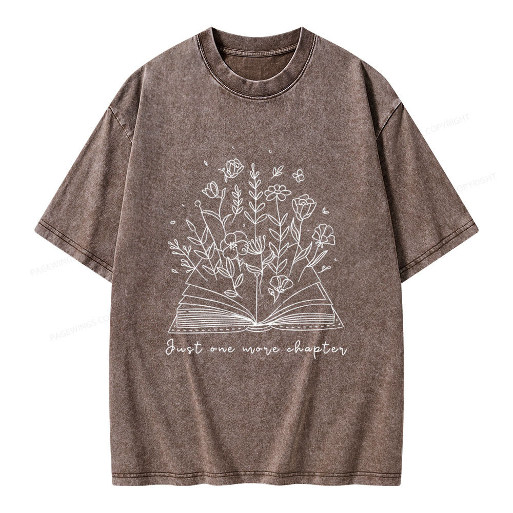 Pagewings Just One More Chapter Unisex Washed T-shirt