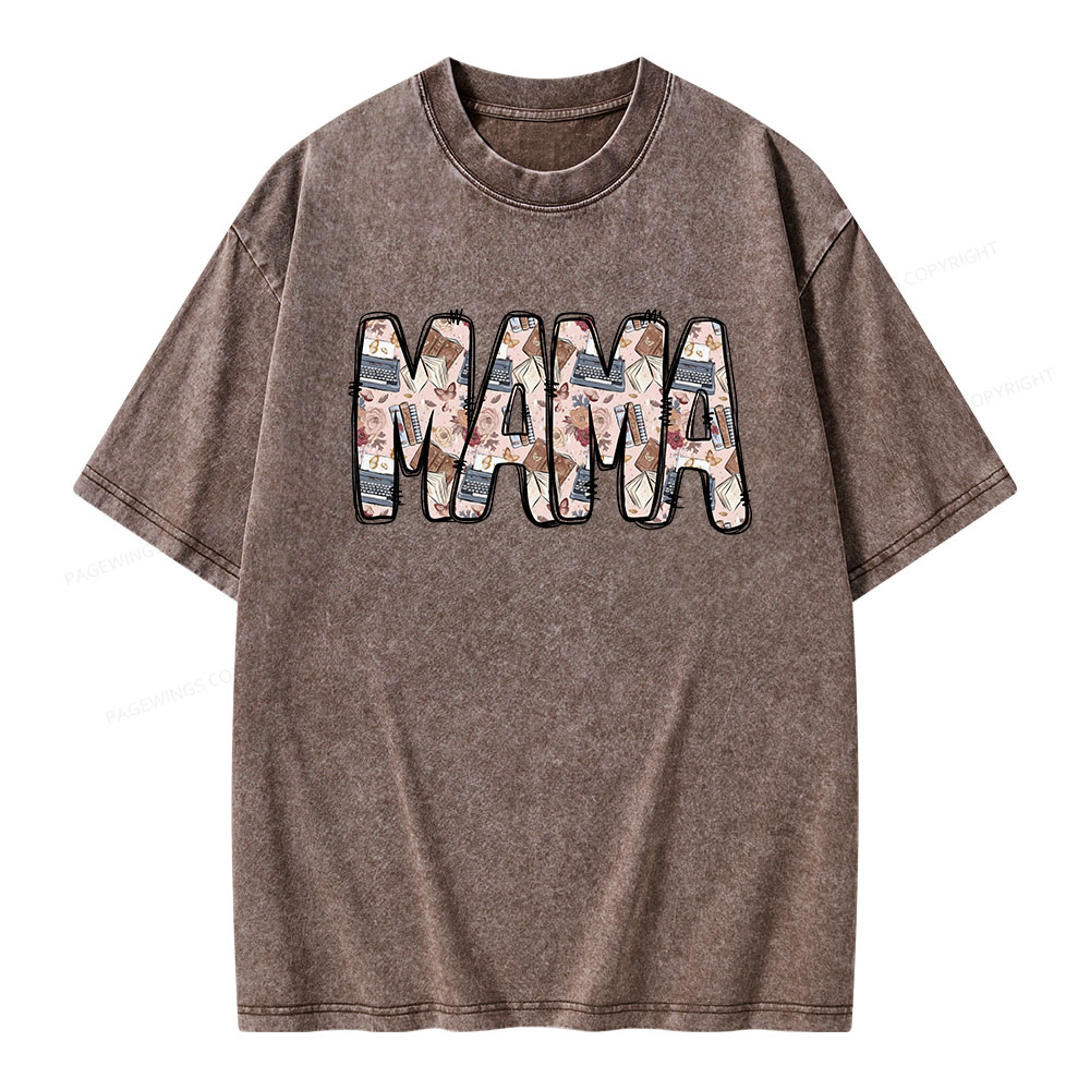 Pagewings Mama Unisex Washed T-shirt