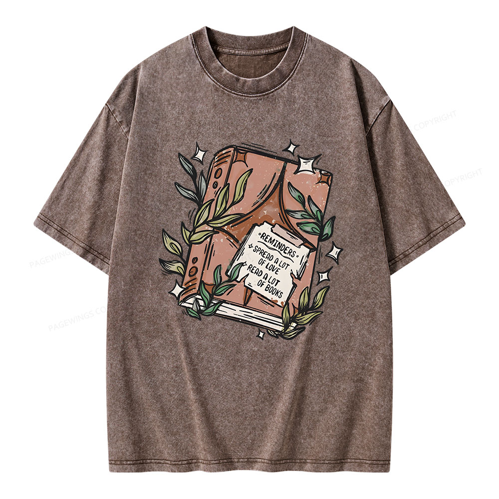 Pagewings Read A Lot Of Books Unisex Washed T-shirt