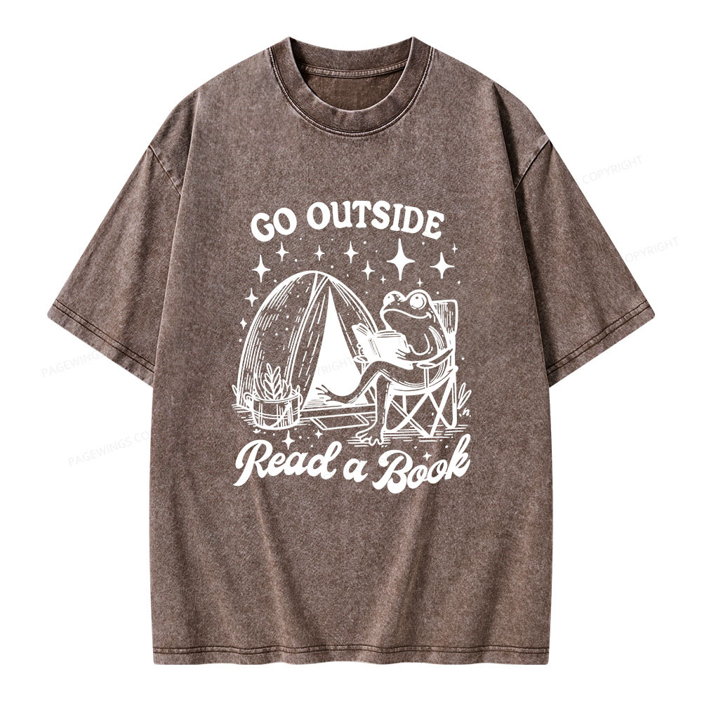 Pagewings Go Outside Unisex Washed T-shirt