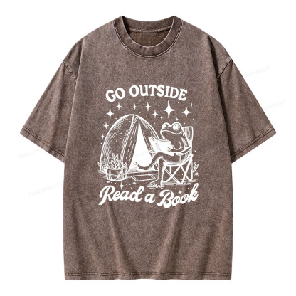 Pagewings Go Outside Unisex Washed T-shirt