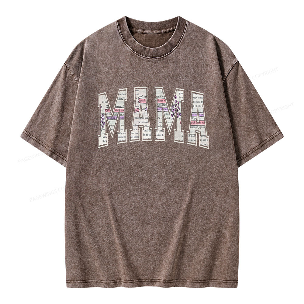 Pagewings A Reading Log About MAMA Unisex Washed T-shirt