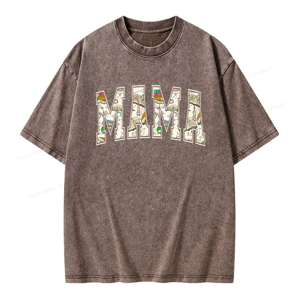 Pagewings About MAMA's Books Unisex Washed T-shirt