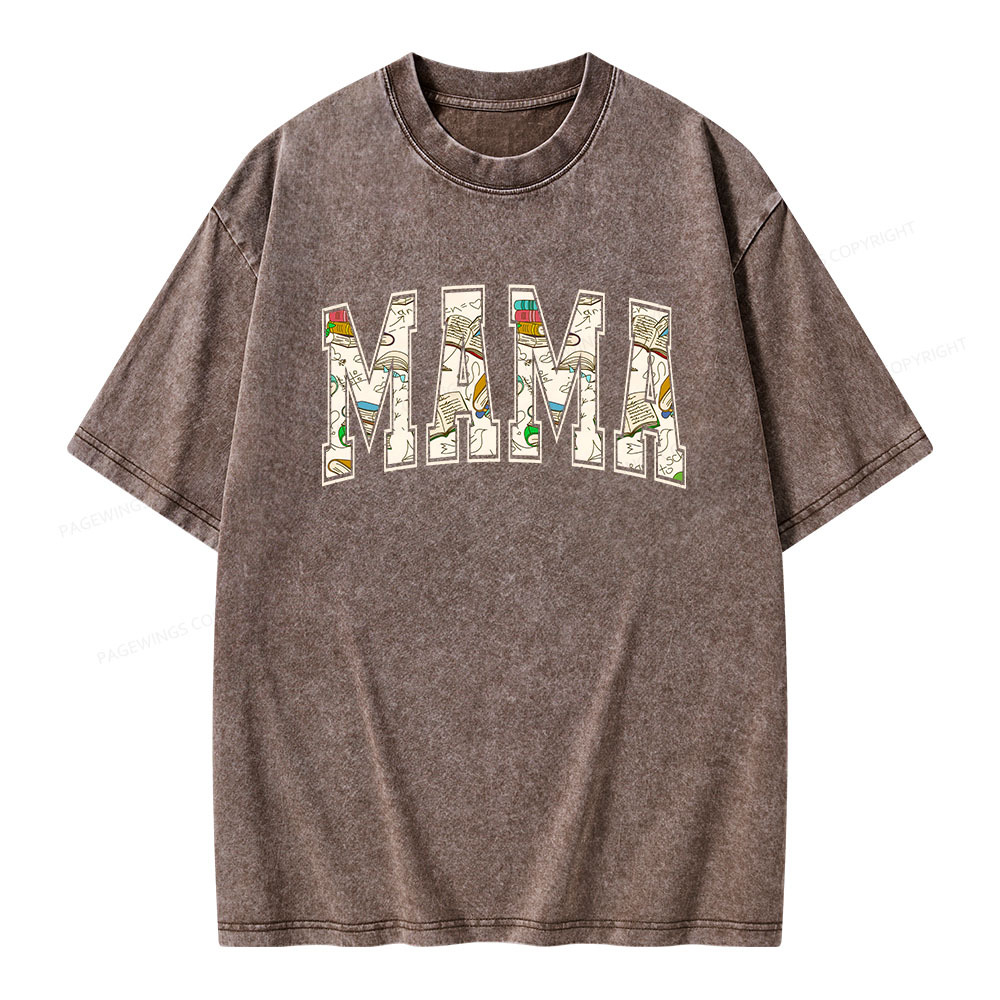 Pagewings About MAMA's Books Unisex Washed T-shirt