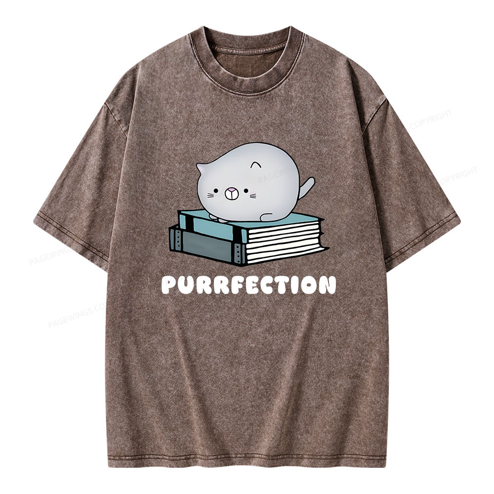 Pagewings Purrfection Unisex Washed T-shirt