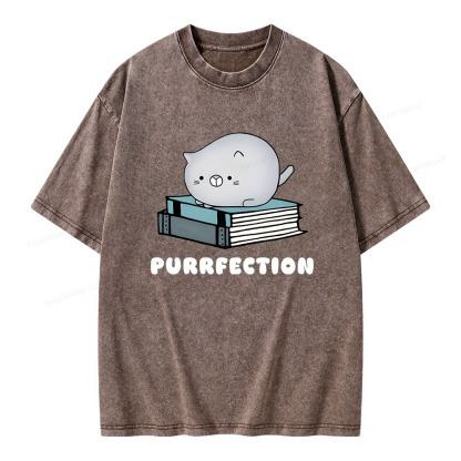 Pagewings Purrfection Unisex Washed T-shirt
