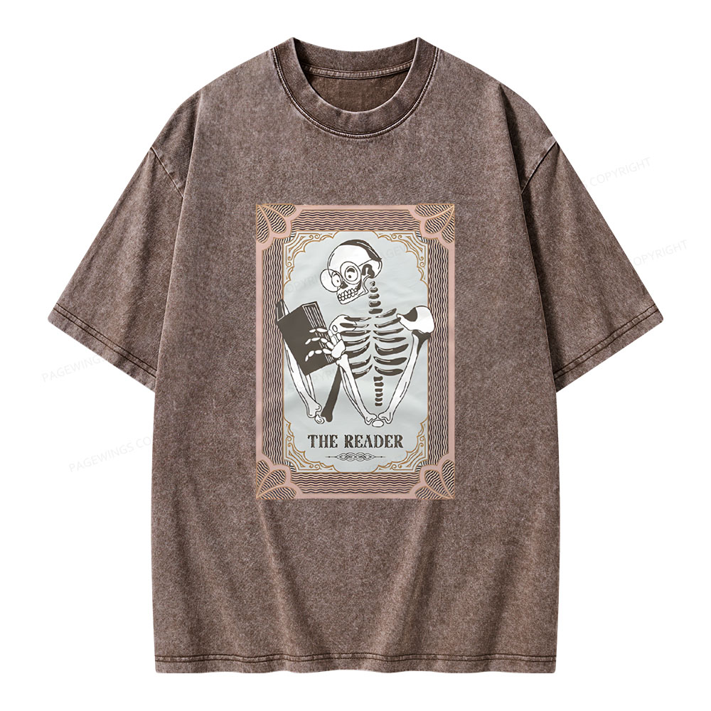 Pagewings The Reader Unisex Washed T-shirt