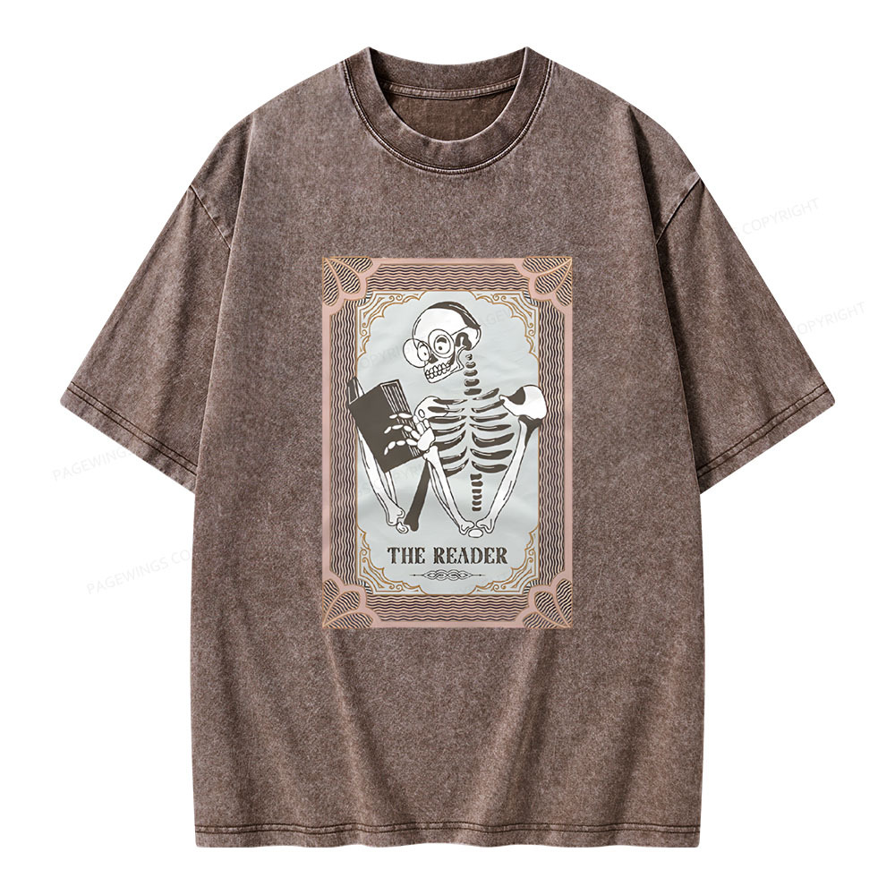 Pagewings The Reader Unisex Washed T-shirt