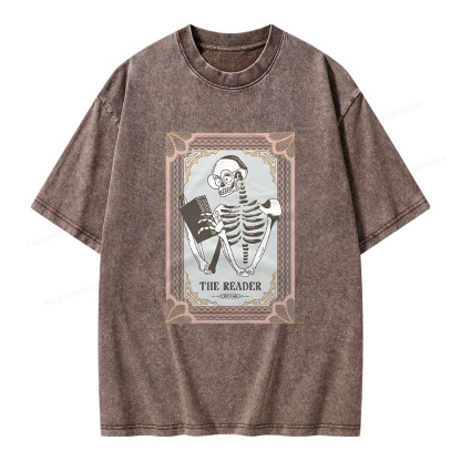 Pagewings The Reader Unisex Washed T-shirt