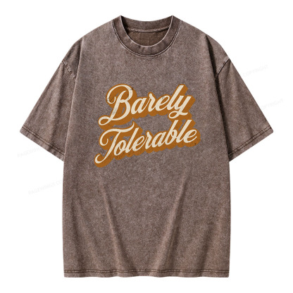 Pagewings Barely Tolerable Unisex Washed T-shirt