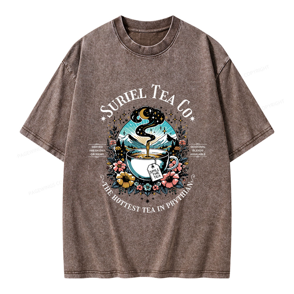 Pagewings Suriel Tea Co Unisex Washed T-shirt