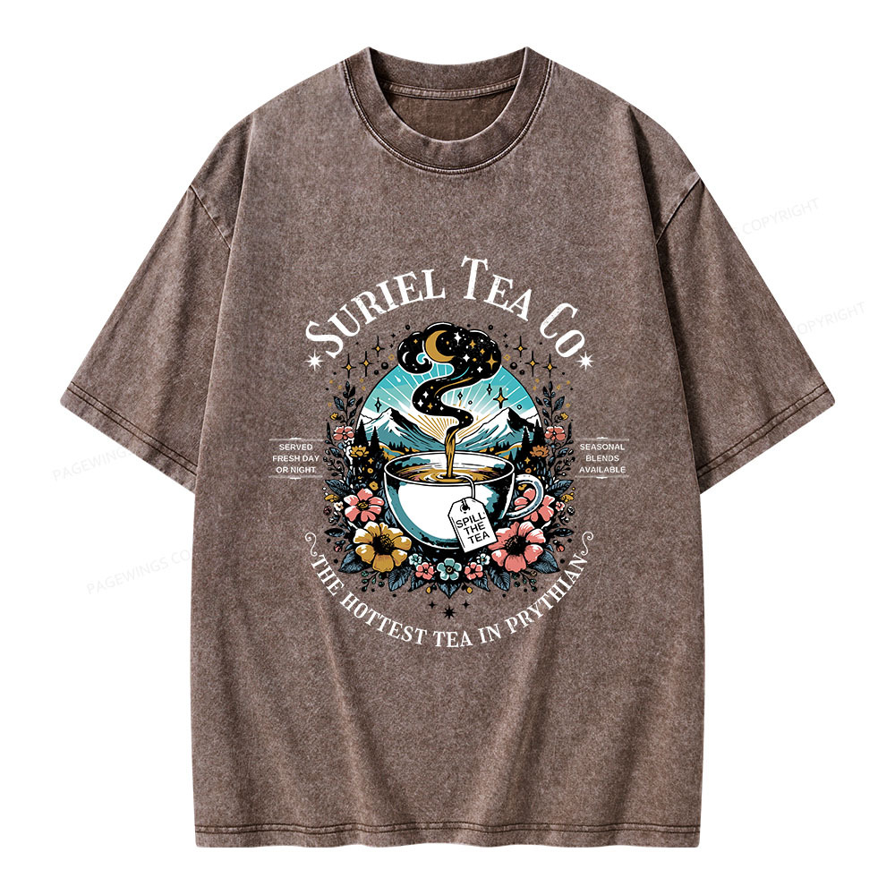 Pagewings Suriel Tea Co Unisex Washed T-shirt