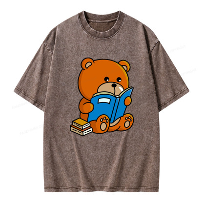 Pagewings Bookish Bear Unisex Washed T-shirt