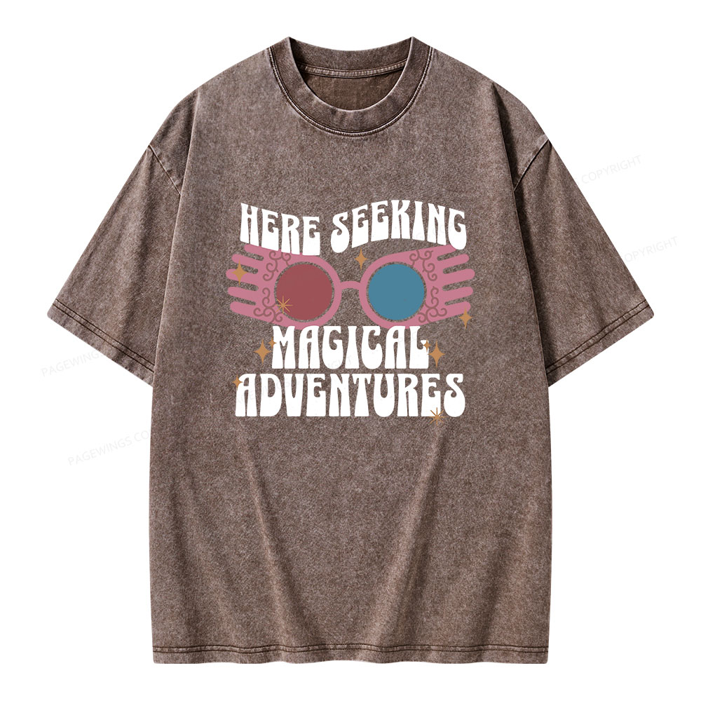 Pagewings Seeking Magical Adventures Unisex Washed T-shirt