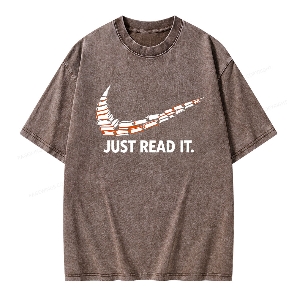 Pagewings Just Read It And Feel Deeply Unisex Washed T-shirt