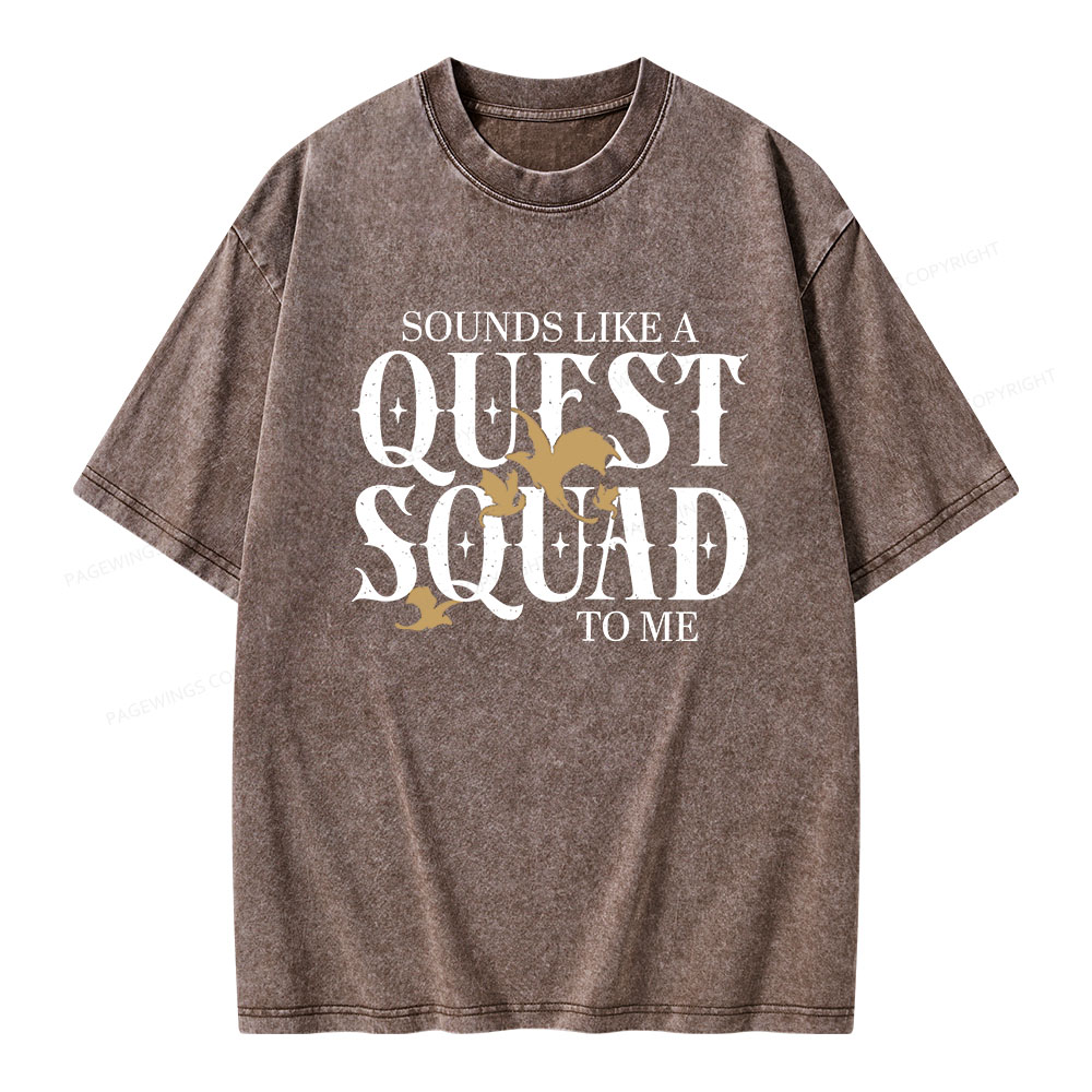 Pagewings Quest Squad Unisex Washed T-shirt