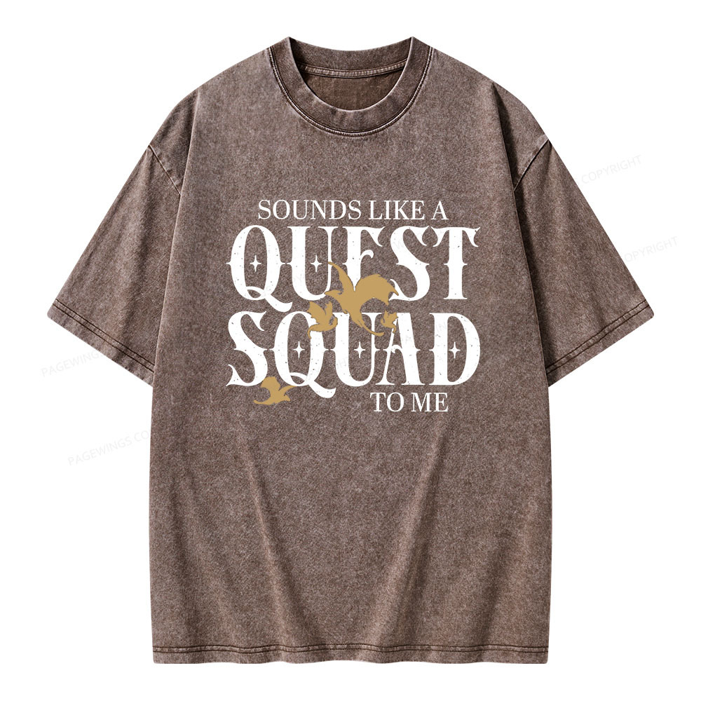 Pagewings Quest Squad Unisex Washed T-shirt