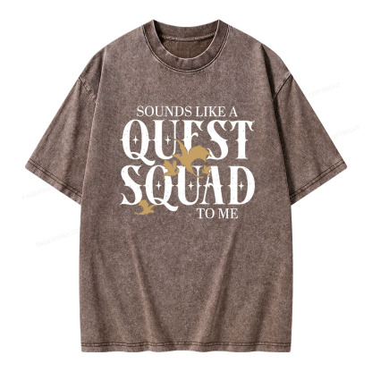Pagewings Quest Squad Unisex Washed T-shirt