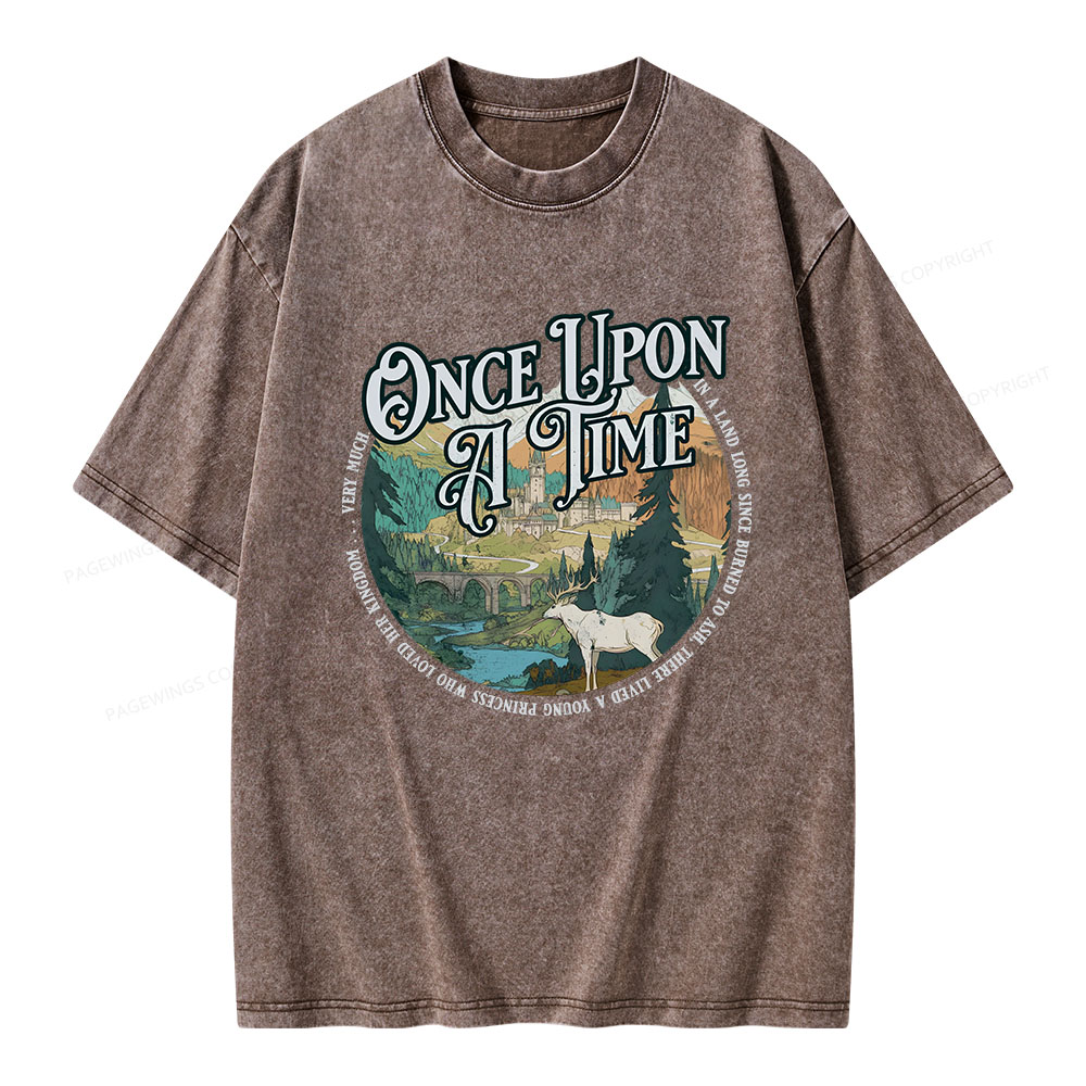 Pagewings Once Upon A Time Unisex Washed T-shirt