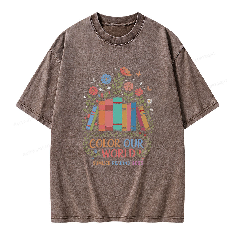 Pagewings Color Our World Unisex Washed T-shirt