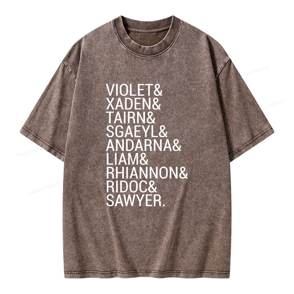 Pagewings Fourth Wing Squad Unisex Washed T-shirt