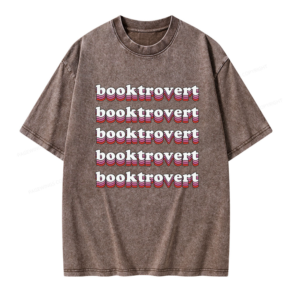 Pagewings Booktrovert Unisex Washed T-shirt