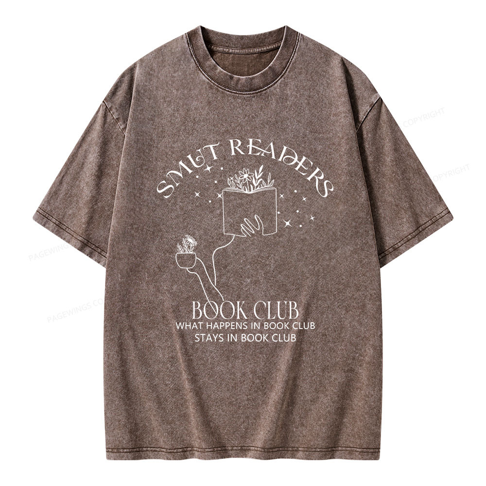 Pagewings Smut Reader Book Club Unisex Washed T-shirt